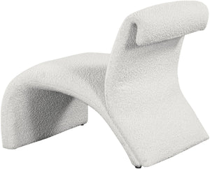 Mulberry Boucle Fabric / Iron / Foam Contemporary Cream Boucle Fabric Accent Chair - 27" W x 30.5" D x 27" H
