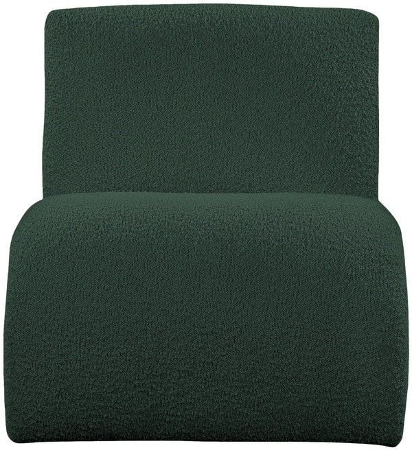 Mulberry Boucle Fabric / Iron / Foam Contemporary Green Boucle Fabric Accent Chair - 27" W x 30.5" D x 27" H