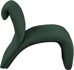 Mulberry Boucle Fabric / Iron / Foam Contemporary Green Boucle Fabric Accent Chair - 27" W x 30.5" D x 27" H