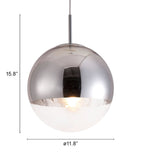 Zuo Modern Kinetic Steel, Glass Modern Commercial Grade Ceiling Lamp Chrome Steel, Glass