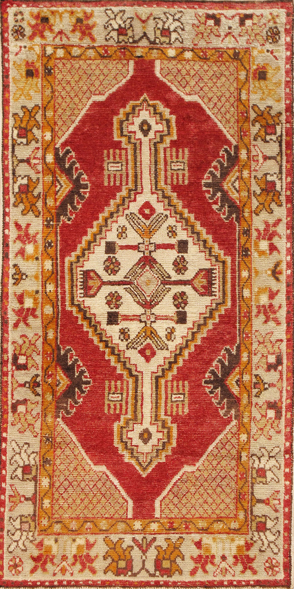 Pasargad Vintage Anatolian Collection Ivory Lamb's Wool Area Rug 048833-PASARGAD