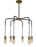 5-Light Antique Brass/Matte Black Juliette Chandelier