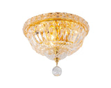 Bethel Gold Flush Mount in Metal & Crystal