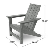 Encino Outdoor Resin Adirondack Chair, Gray