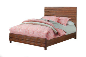 Alamosa Full Bed – Stylish Chestnut Finish, Pine Wood Construction, 53.5" High Headboard Design
