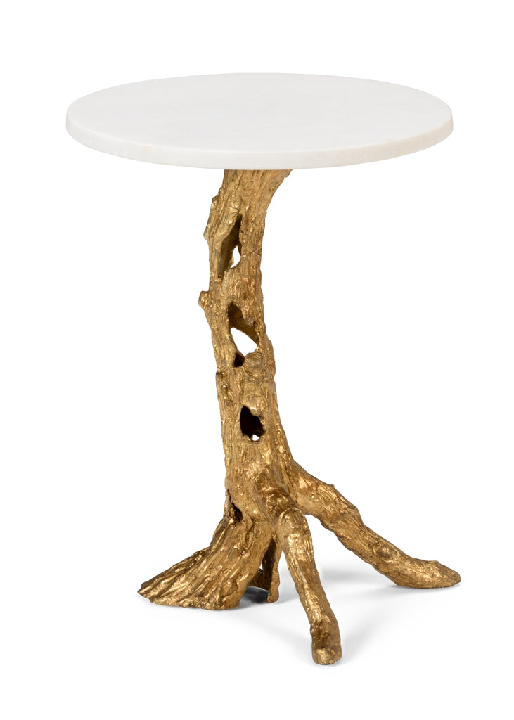 Woody Side Table - Gold