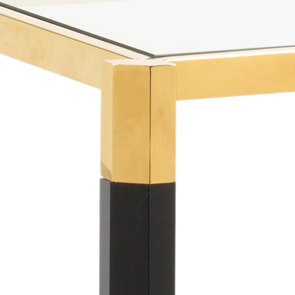 Boulevardier Bar Cart - Elegant Black Acrylic & Gold Stainless Steel for Glamorous Entertaining