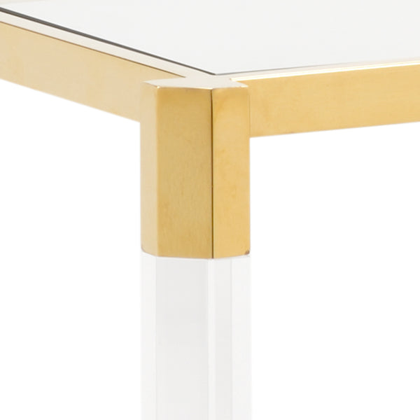 Boulevardier Bar Cart - Glamorous Clear Acrylic & Gold Stainless Steel, Perfect for Any Occasion!