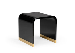 Black Acrylic Side Table - Br