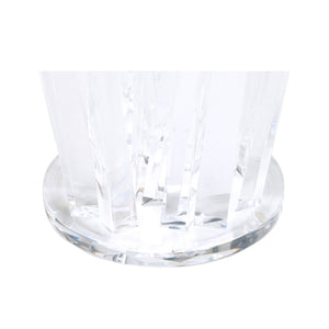 Geode End Table - Modern Clear Acrylic Design with Round Tempered Glass Top for Stylish Living Spaces
