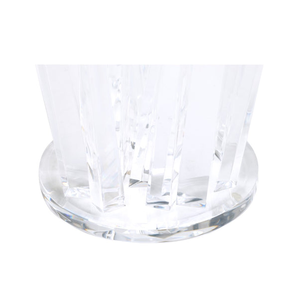 Geode End Table - Modern Clear Acrylic Design with Round Tempered Glass Top for Stylish Living Spaces
