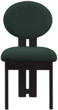 Napa Boucle Fabric / Rubberwood / Engineered Wood Mid-Century Modern Green Boucle Fabric Dining Chair - 17.5" W x 21" D x 32" H