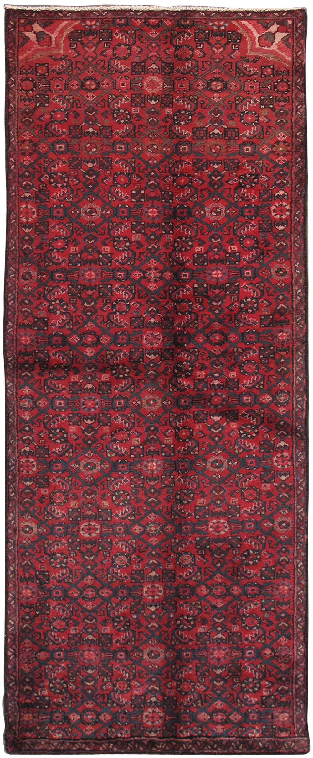 Pasargad Vintage Azerbaijan Red Lamb's Wool Area Rug ' ' 049332-PASARGAD