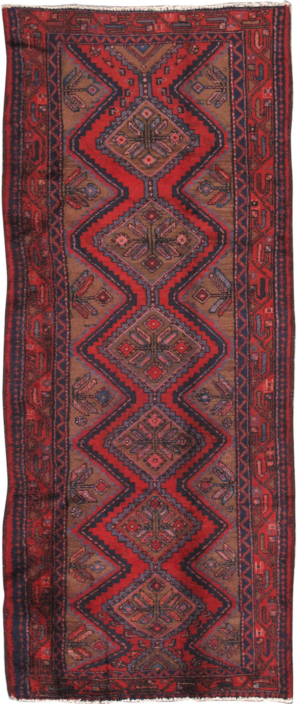 Pasargad Vintage Azerbaijan Red Lamb's Wool Area Rug ' ' 049347-PASARGAD