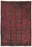 Vintage Azerbaijan Red Lamb's Wool Area Rug ' '