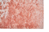 Indochine Plush Shag Rug with Metallic Sheen, Salmon Pink, 8ft x 8ft Round