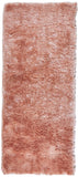 Indochine Plush Shag Rug with Metallic Sheen, Salmon Pink, 2ft-6in x 6ft, Runner
