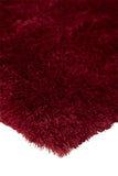 Indochine Plush Shag Area Rug with Metallic Sheen, Cranberry Red, 7ft-6in x 9ft-6in