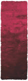 Indochine Plush Shag Rug with Metallic Sheen, Cranberry Red, 2ft-6in x 6ft, Runner