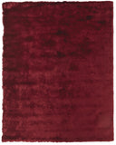Indochine Plush Shag Area Rug with Metallic Sheen, Cranberry Red, 7ft-6in x 9ft-6in