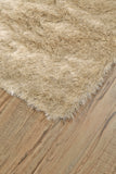 Indochine Plush Shag Area Rug with Metallic Sheen, Cream/Beige, 7ft-6in x 9ft-6in
