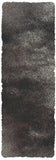 Indochine Plush Shag Runner with Metallic Sheen, Gray/Silver Mink, 2ft-6in x 6ft