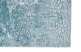 Indochine Plush Shag Rug with Metallic Sheen, Light Aqua Blue, 8ft x 8ft Round