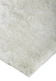 Indochine Plush Shag Area Rug with Metallic Sheen, Bright White, 7ft-6in x 9ft-6in