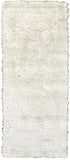 Indochine Plush Shag Rug with Metallic Sheen, Bright White, 2ft-6in x 6ft, Runner