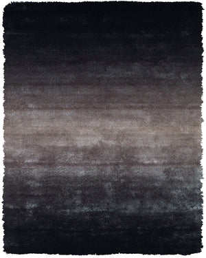 Indochine Plush Shag, Metallic Sheen, Gray/Silver Mink, 7ft-6in x 9ft-6in Area Rug