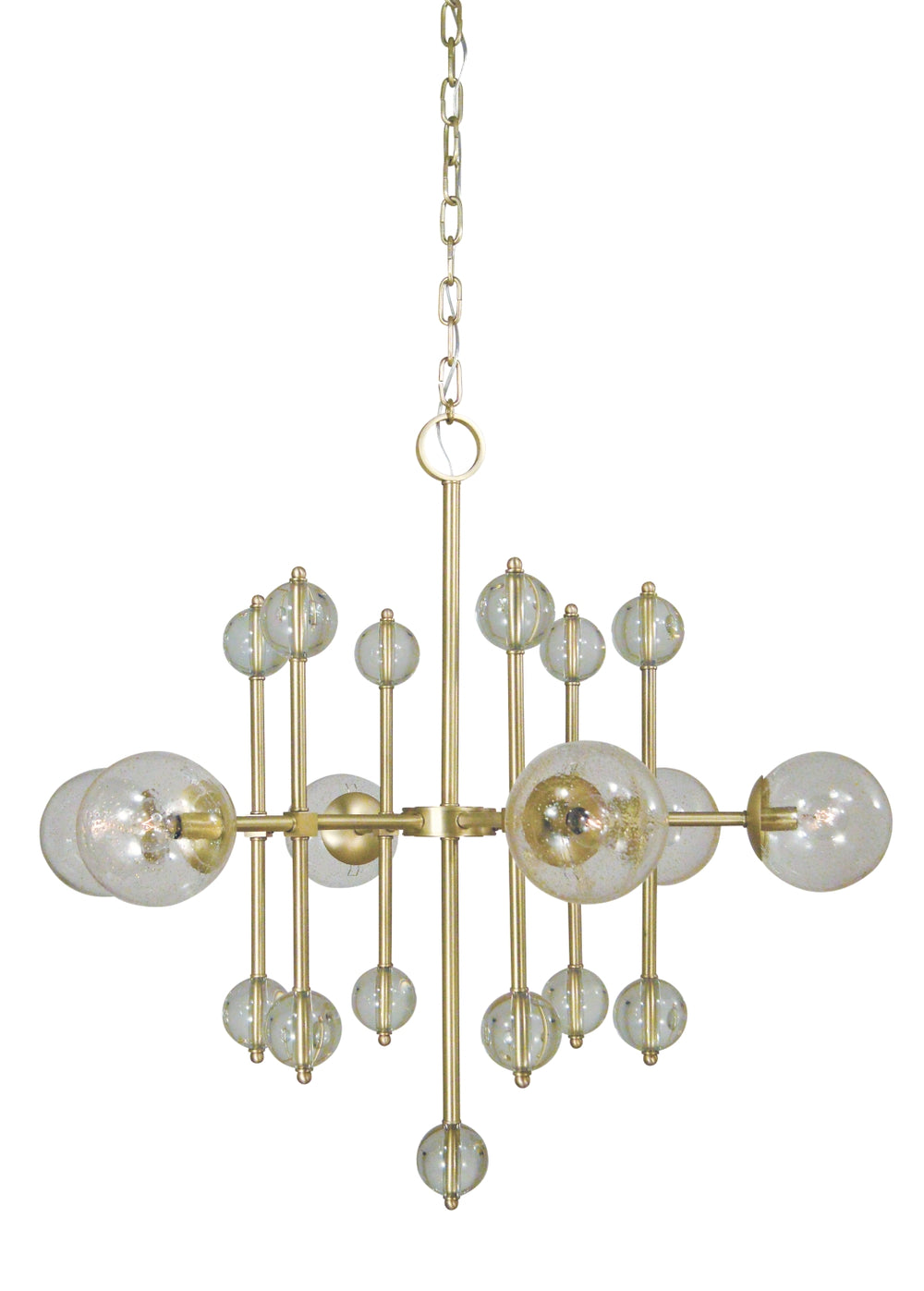 6 Light Satin Brass Solaris Chandelier