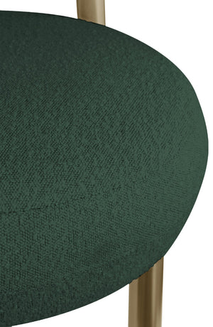 Bordeaux Boucle Fabric / Iron / Wood / Foam Contemporary Green Boucle Fabric Accent Chair - 31.5" W x 27" D x 28" H