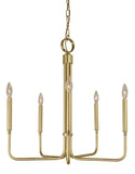 5-Light Satin Brass/Polished Brass Lara Chandelier