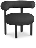 Bordeaux Boucle Fabric / Iron / Wood / Foam Contemporary Black Boucle Fabric Accent Chair - 31.5" W x 27" D x 28" H