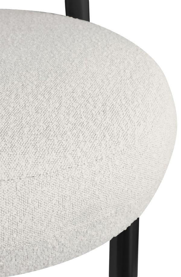 Bordeaux Boucle Fabric / Iron / Wood / Foam Contemporary Cream Boucle Fabric Accent Chair - 31.5" W x 27" D x 28" H