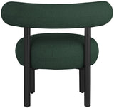 Bordeaux Boucle Fabric / Iron / Wood / Foam Contemporary Green Boucle Fabric Accent Chair - 31.5" W x 27" D x 28" H