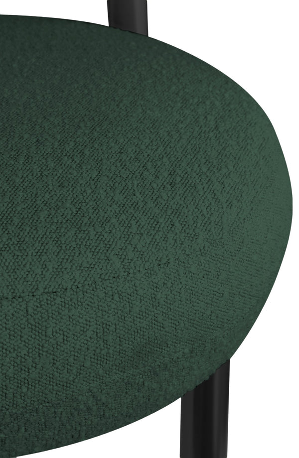 Bordeaux Boucle Fabric / Iron / Wood / Foam Contemporary Green Boucle Fabric Accent Chair - 31.5" W x 27" D x 28" H