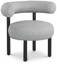 Bordeaux Boucle Fabric / Iron / Wood / Foam Contemporary Grey Boucle Fabric Accent Chair - 31.5" W x 27" D x 28" H