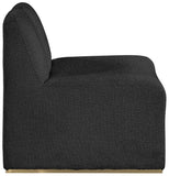 Alta Boucle Fabric / Eucalyptus Wood / Stainless Steel / Foam Contemporary Black Boucle Fabric Accent Chair - 29.5" W x 29.5" D x 29" H