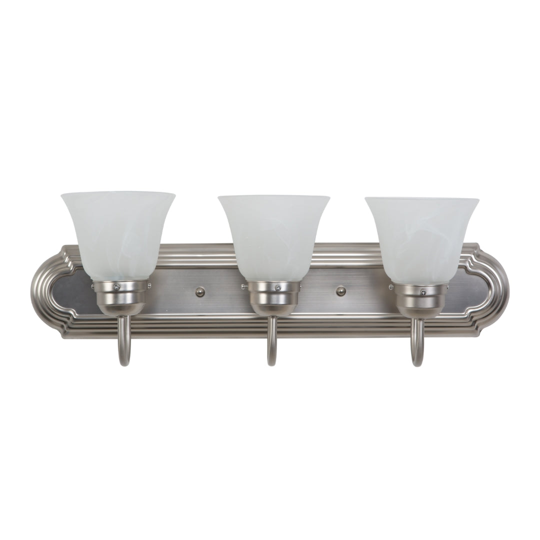Bathroom Vanity Three-Light Incandescent Fixture
