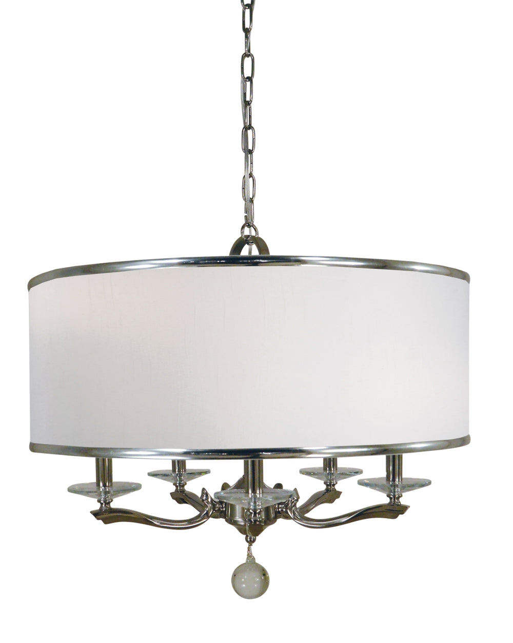 5-Light Polished Nickel Glamour Chandelier