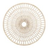 Sagebrook Home Contemporary Wicker, 36", Round Wall Accent, Natural 16199 White Bamboo Wood