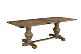 Alpine Furniture Manchester Dining Table, Natural 3868NAT-01 Natural Rubberwood Solids & Mindy Veneer 40 x 88 x 30