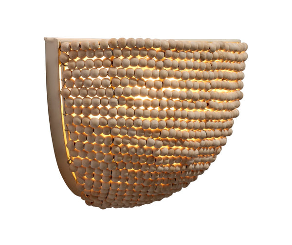 Jamie Young Co. Barnacle Beaded Demi Lune Sconce 4BARN-DENA