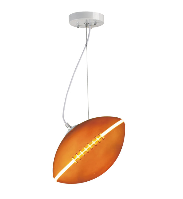 Bethel Children's Football-Shaped Lighting Fixture in Metal & Glass - Adjustable Cord for Versatile Use