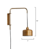 Jamie Young Co. Jeno Swing Arm Wall Sconce, Small 4JENO-SMBR