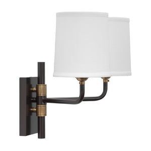 Jamie Young Co. Lawton Double Arm Wall Sconce 4LAWT-DBOB