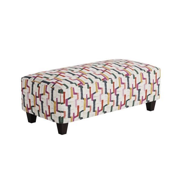Fusion 100-C Transitional Cocktail Ottoman 100-C Fiddlesticks Confetti 49" Wide Cocktail Ottoman