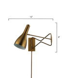 Jamie Young Co. Lenz Swing Arm Wall Sconce 4LENZ-SCAB