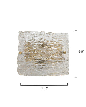 Jamie Young Co. Swan Curved Glass Sconce 4SWAN-LGCL